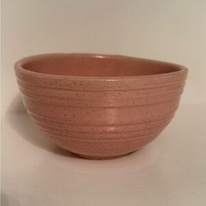 Vintage mid century McCoy pink pottery bowl